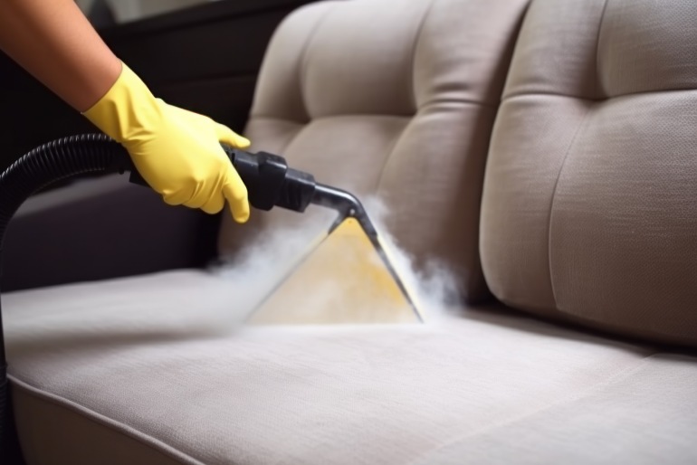 Hot Water Extraction On a Couch