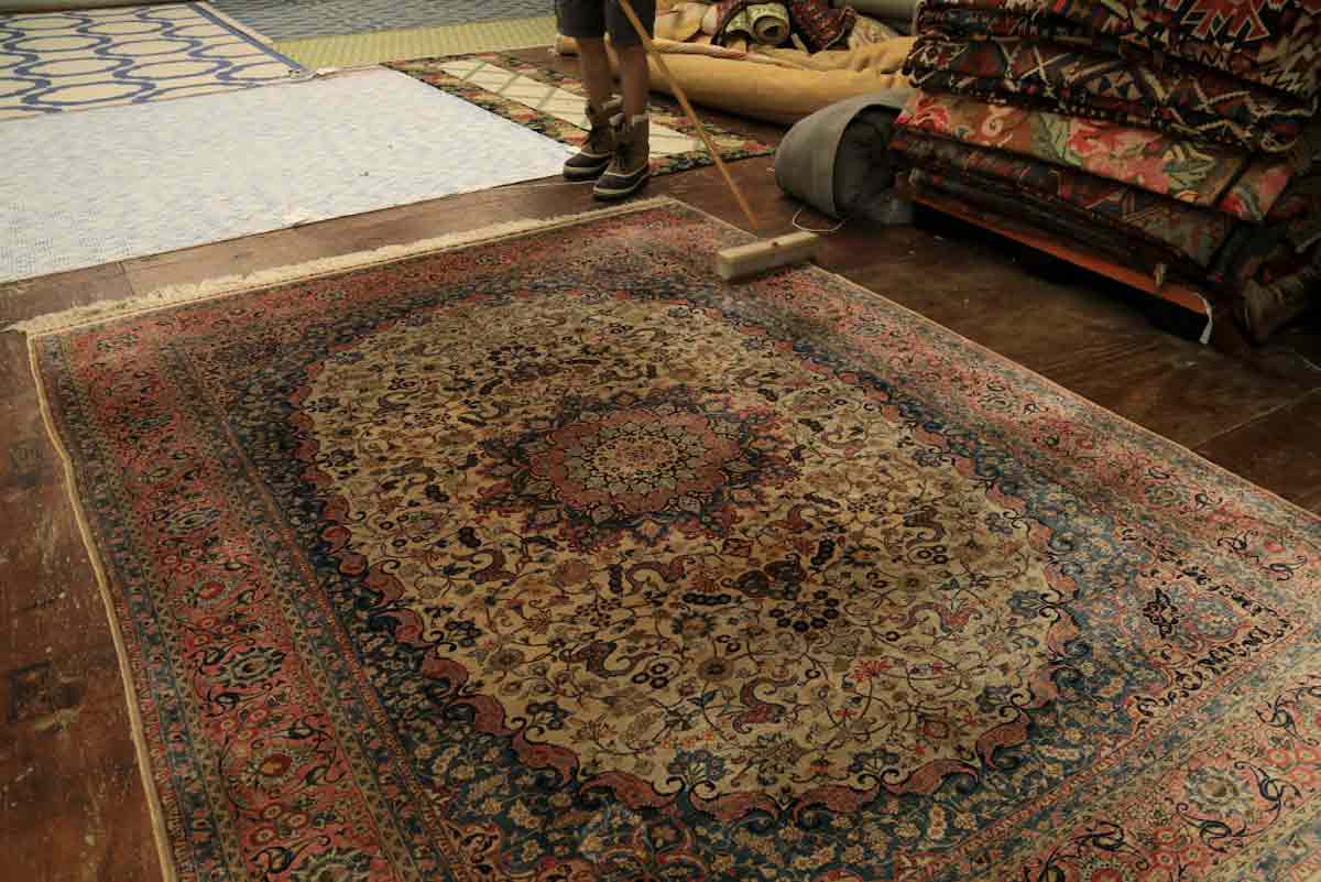 Antique rug cleaning