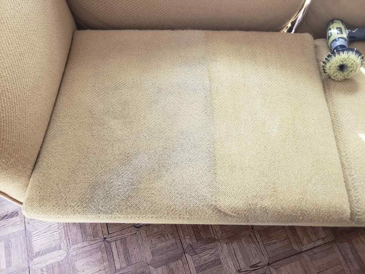 Before And After Of Stain Removal On Upholstery