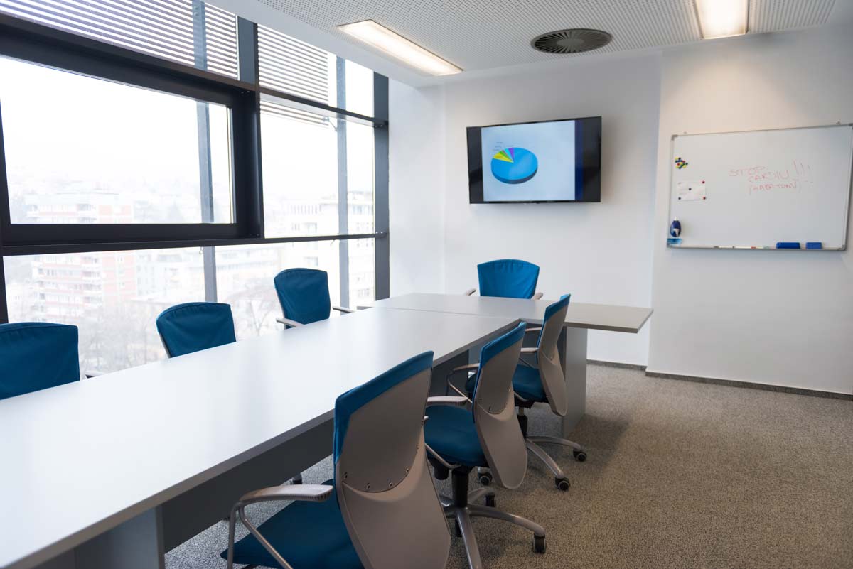 A clean office space featuring freshly cleaned carpets - commercial carpet cleaning services